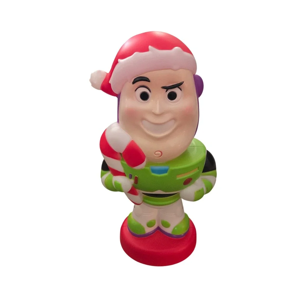 Disney Pixar Toy Story Blow Mold Set Woody Buzz 24in Plastic Christmas Gemmy